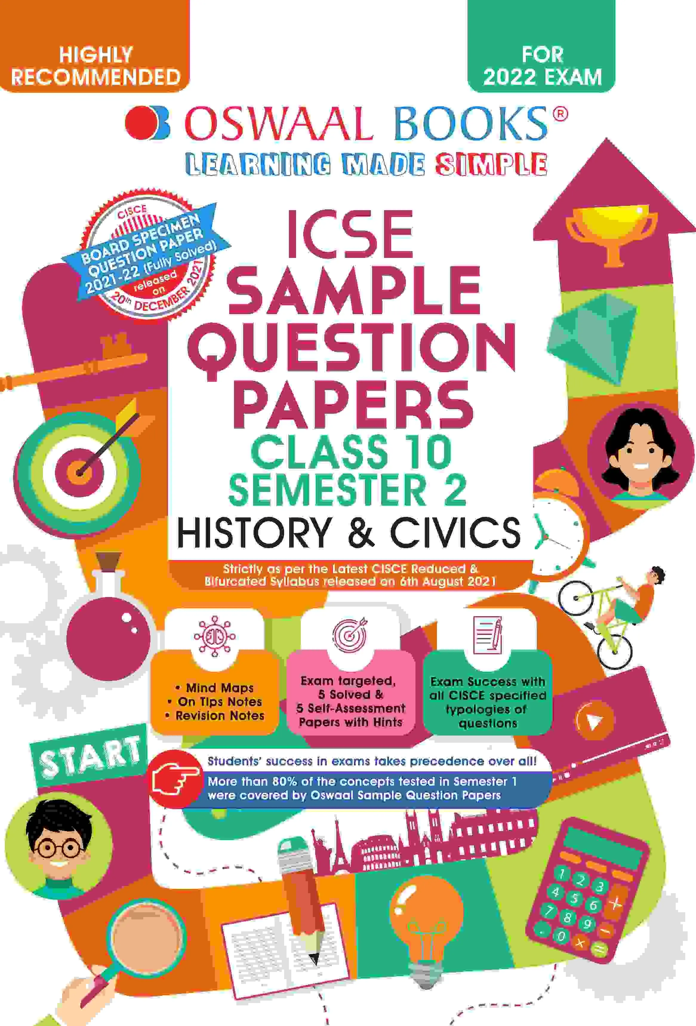 Oswaal ICSE Sample Question Papers Class 10, Semester 2, History & Civics Book (For 2022 Exam)